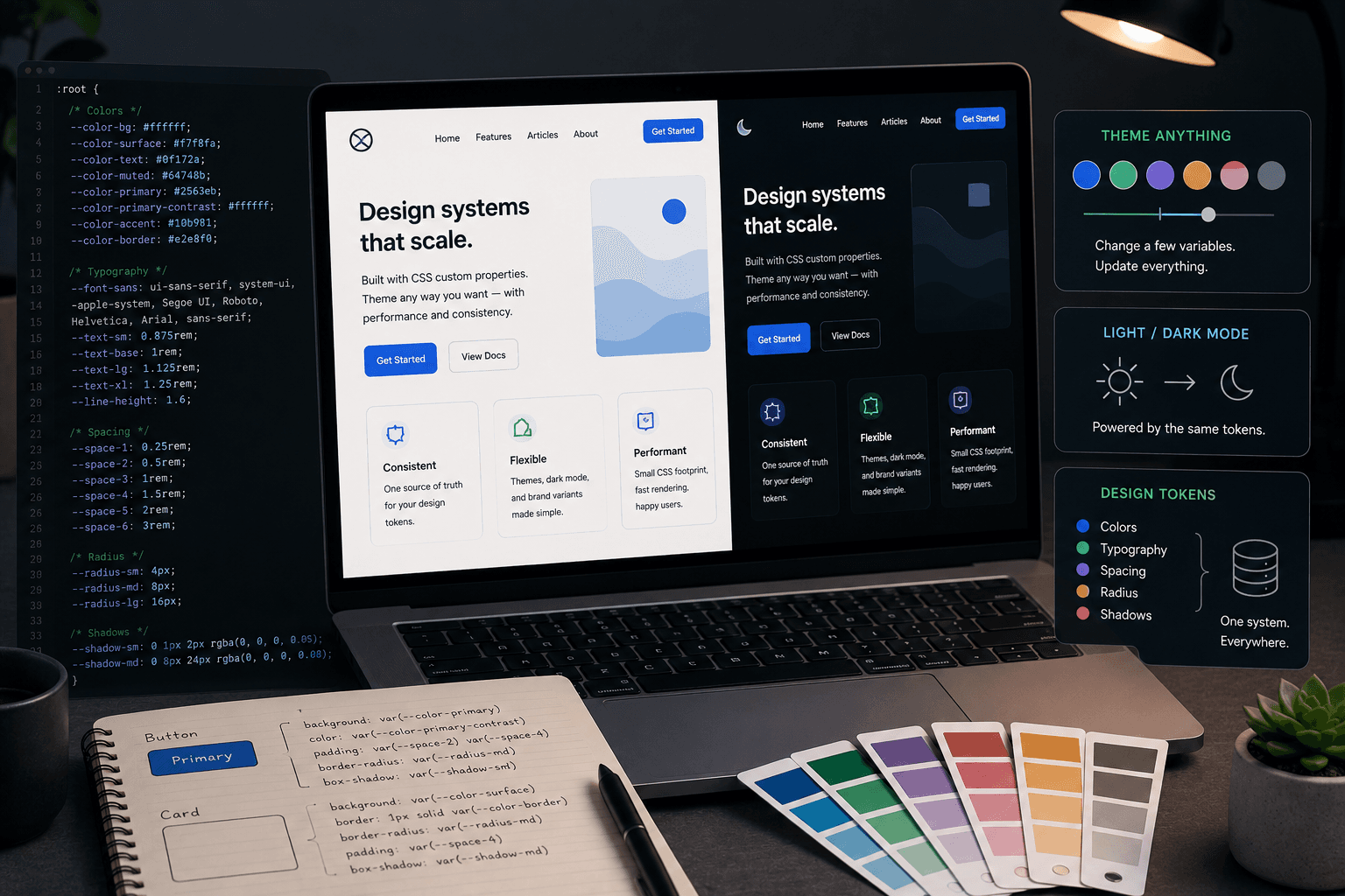 CSS Custom Properties in Production: Building a Theme Without a CSS Framework