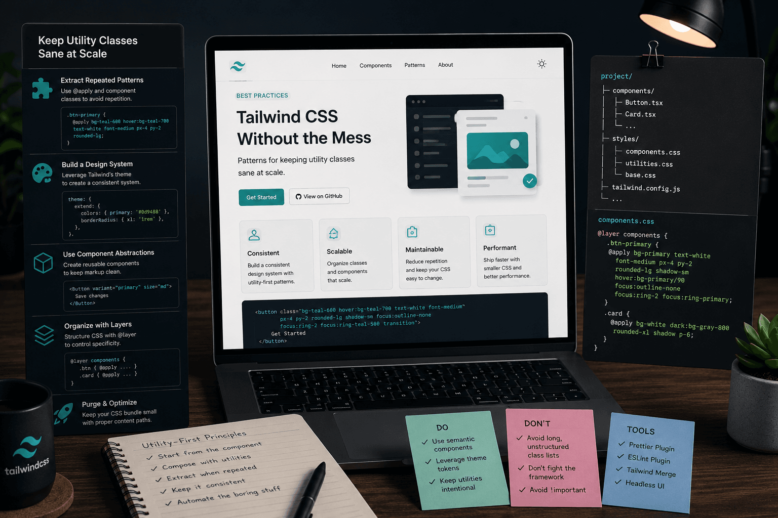 Tailwind CSS Without the Mess: Patterns for Keeping Utility Classes Sane at Scale